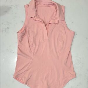 Lululemon Athletica Pink Sleeveless Polo Bodysuit